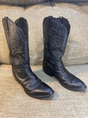 Ariat Heritage Women’s Black Western R-Toe Cowboy Boots 10001037-15770 Size 9B